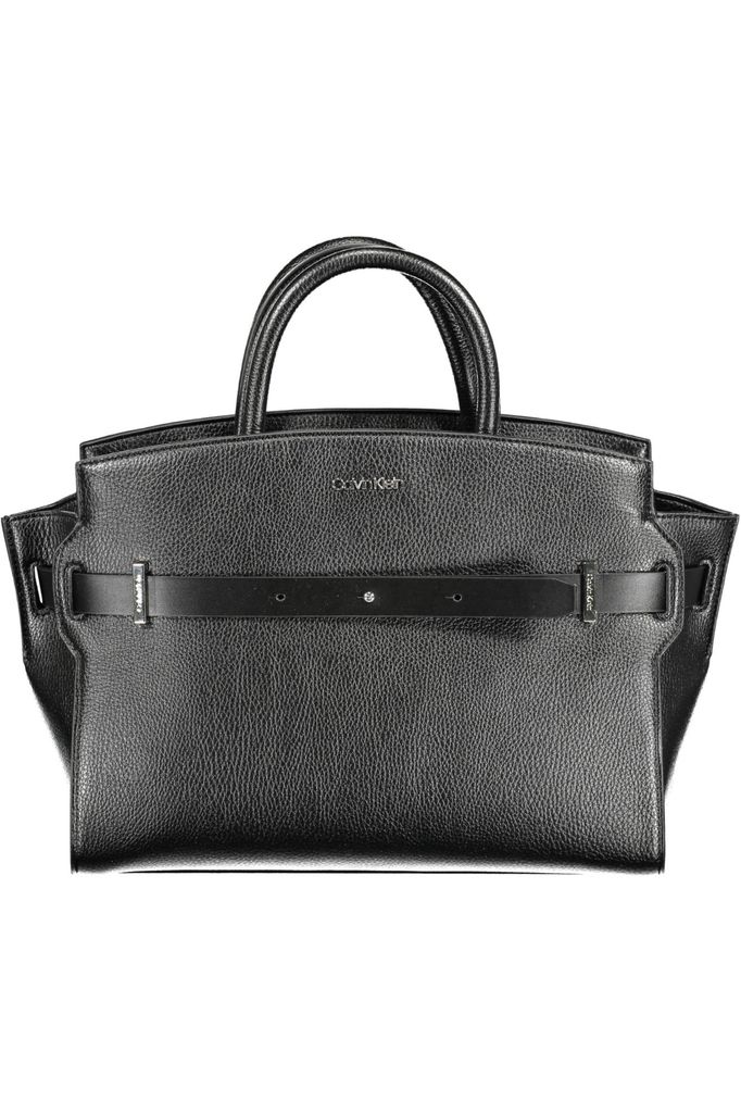 Elegante Damenhandtasche Schwarz aus Recyceltem Material Produktbild 