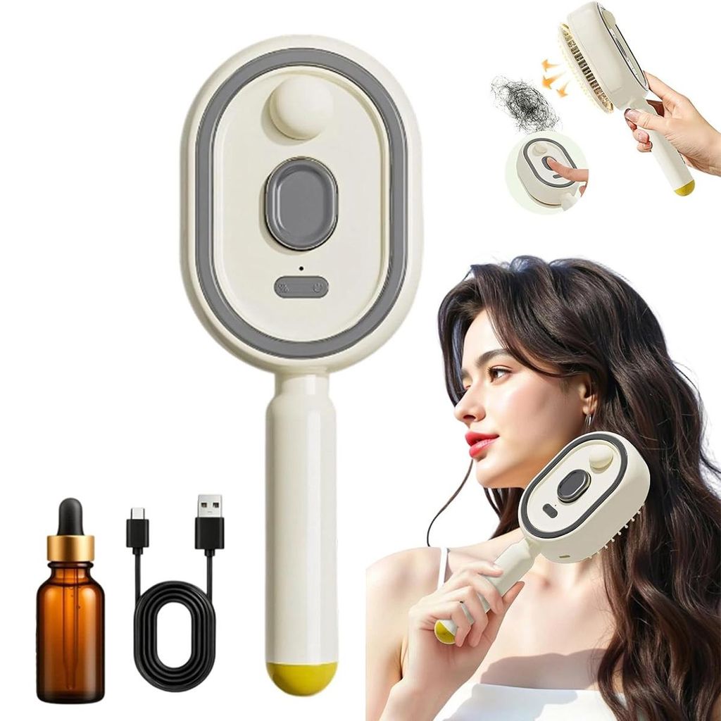 Elektrische Haarbürste Spray Dampf, Haar Glätte Bürste mit Produktbild 