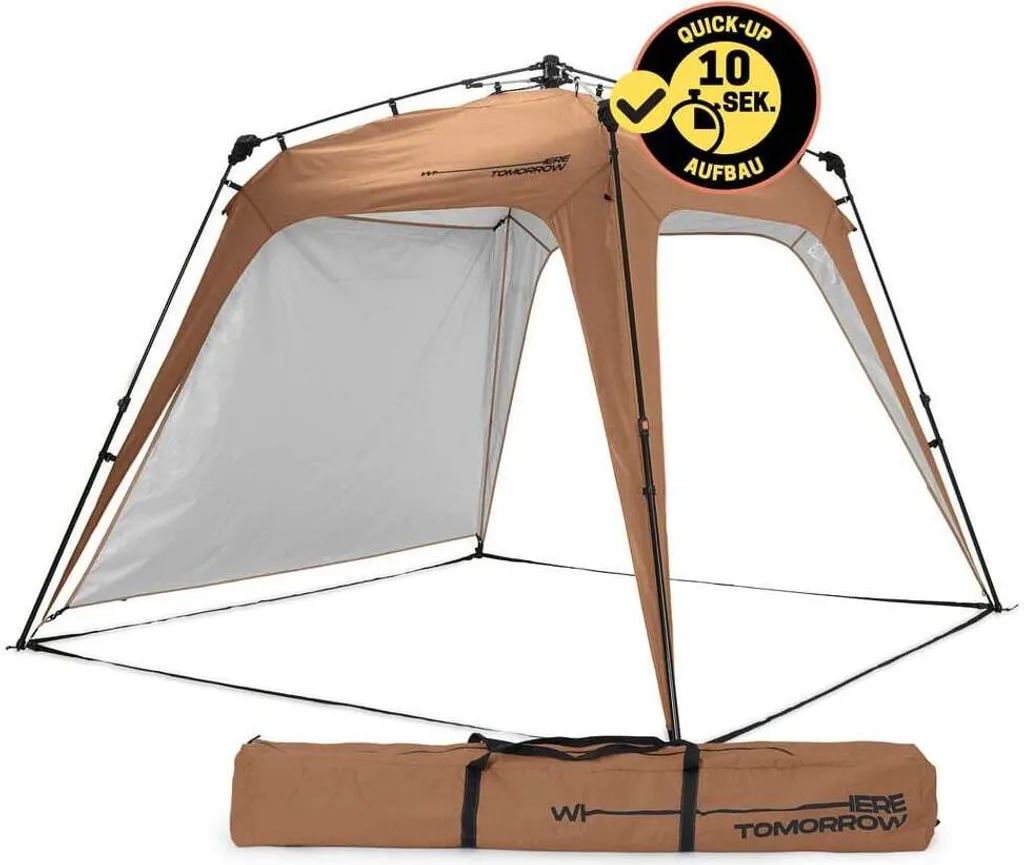 Abri de Camping Pop Up 250x250 cm - Pavillon Mobile pour Plage et Jardin