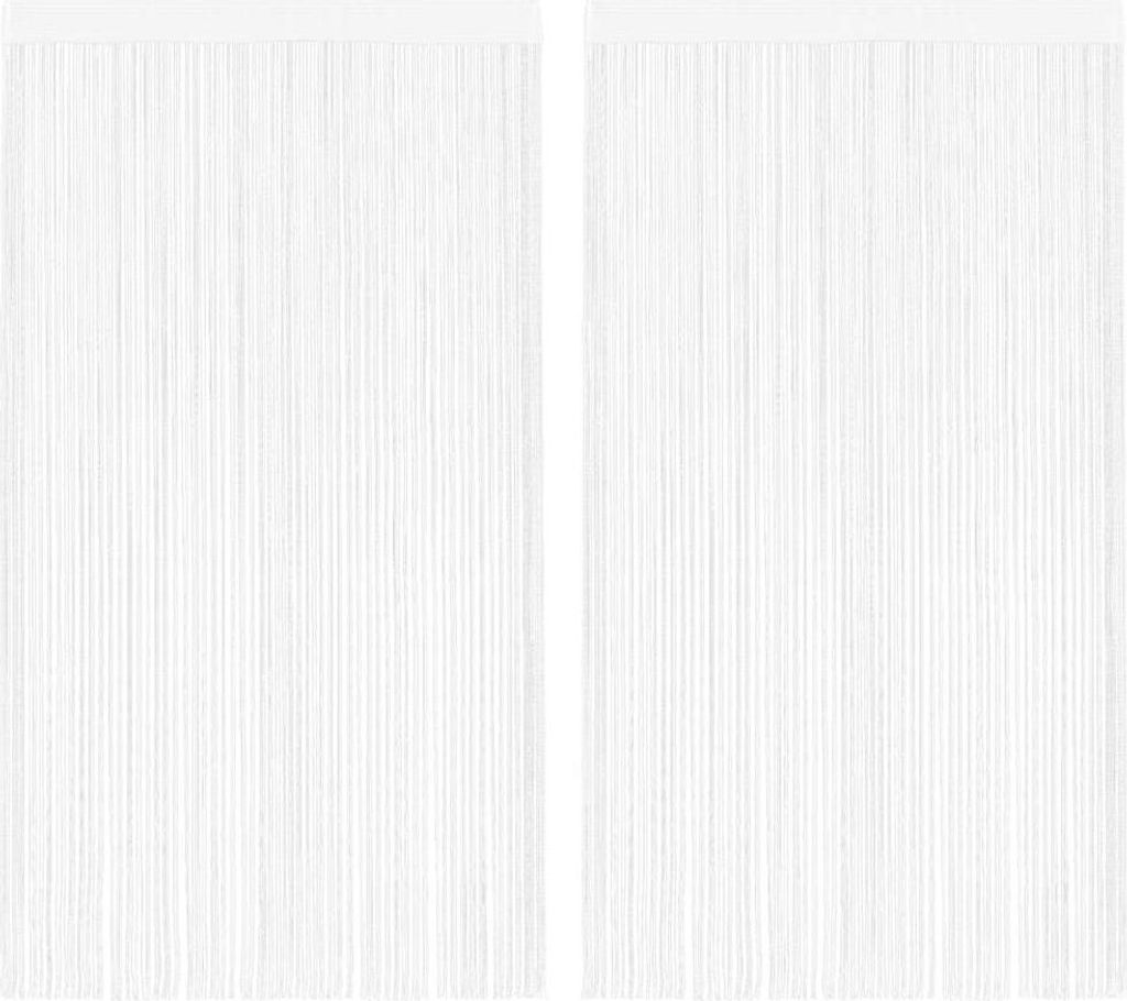vidaXL Zasłona sznurkowa 2 szt. 100 x 250 cm biała Zdjęcie produktu 