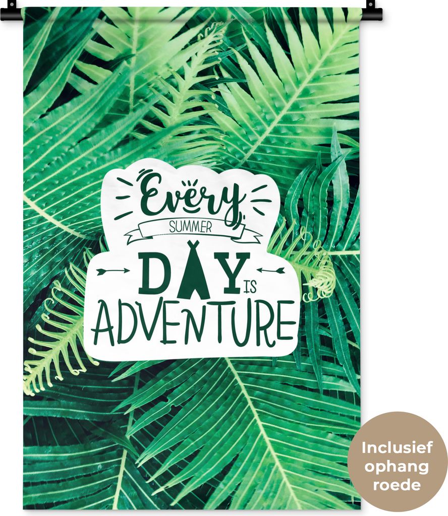 MuchoWow® Wandteppich Wandbehang Sommer - Zitate - Pflanzen Produktbild 
