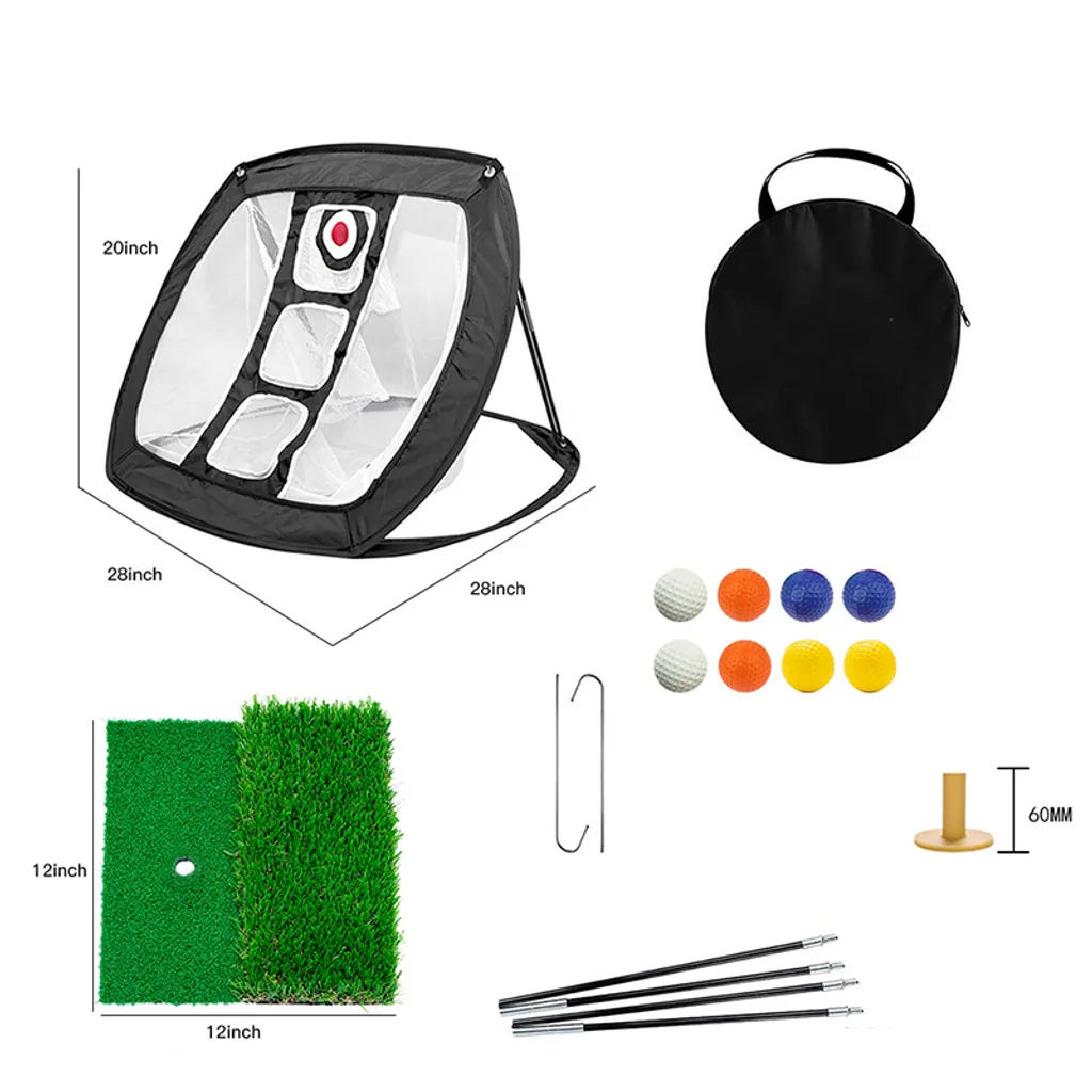 INF Golf Chipping Net - Design Pieghevole per l'Allenamento Moderno