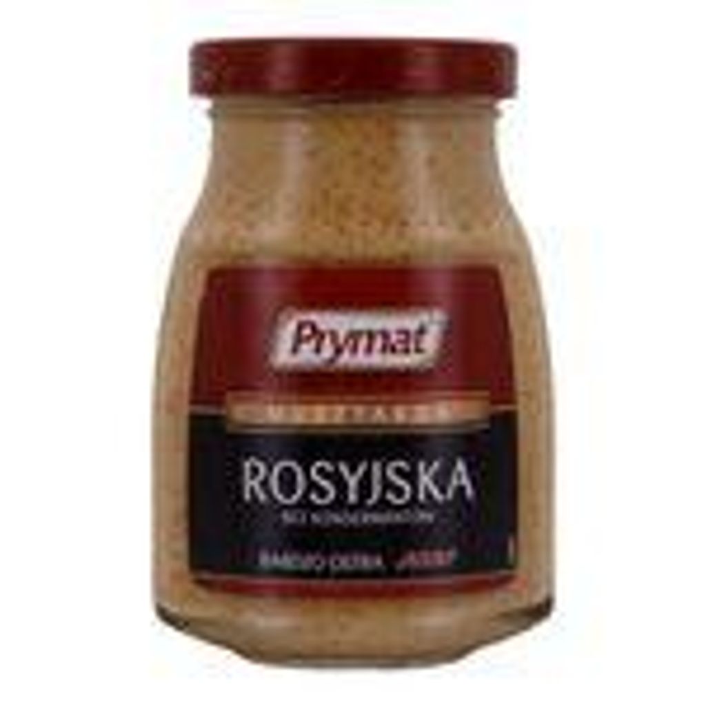 Prymat Russische Senf, sehr scharf, grobkörnig, ohne Konservierungsstoffe, 165 ml