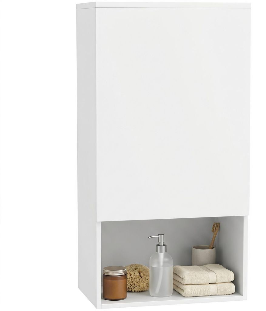 Mueble de baño HOMCOM para montaje en pared, con estantes y Imagen del producto 