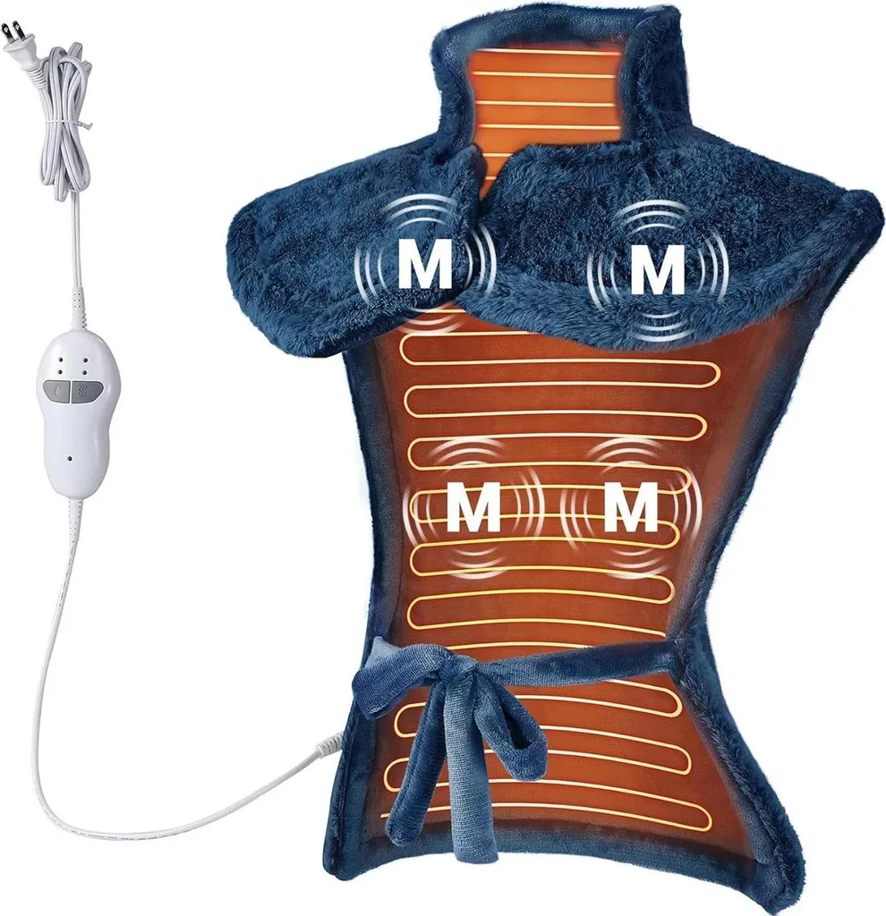 Coussin chauffant nuque 4 niveaux de température et arrêt automatique
