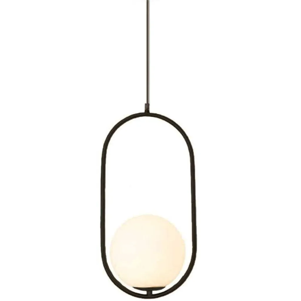Lampe suspendue Art Deco Elipse Black 50cm noire pour design intérieur