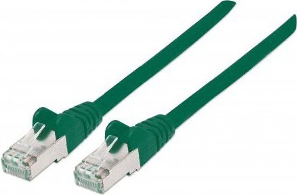 INTELLINET Patchkabel RJ45 SF/UTP Cat5e 3m Hebelschutz grün