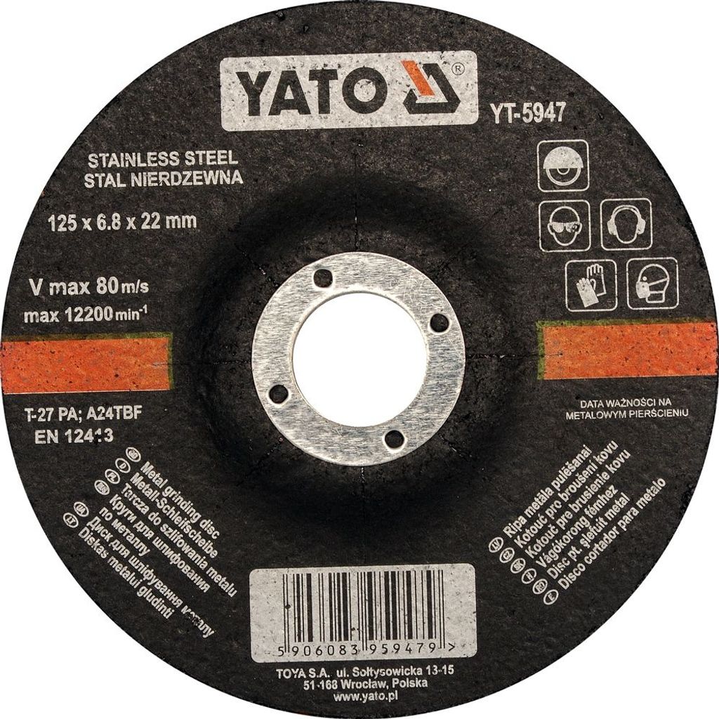 YATO Trennscheibe Winkelschleifer YT-5947 6.8mm 125mm 200g