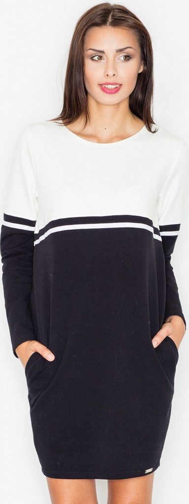 Figl Minikleid für Frauen Carnwene M510 ecru-schwarz M