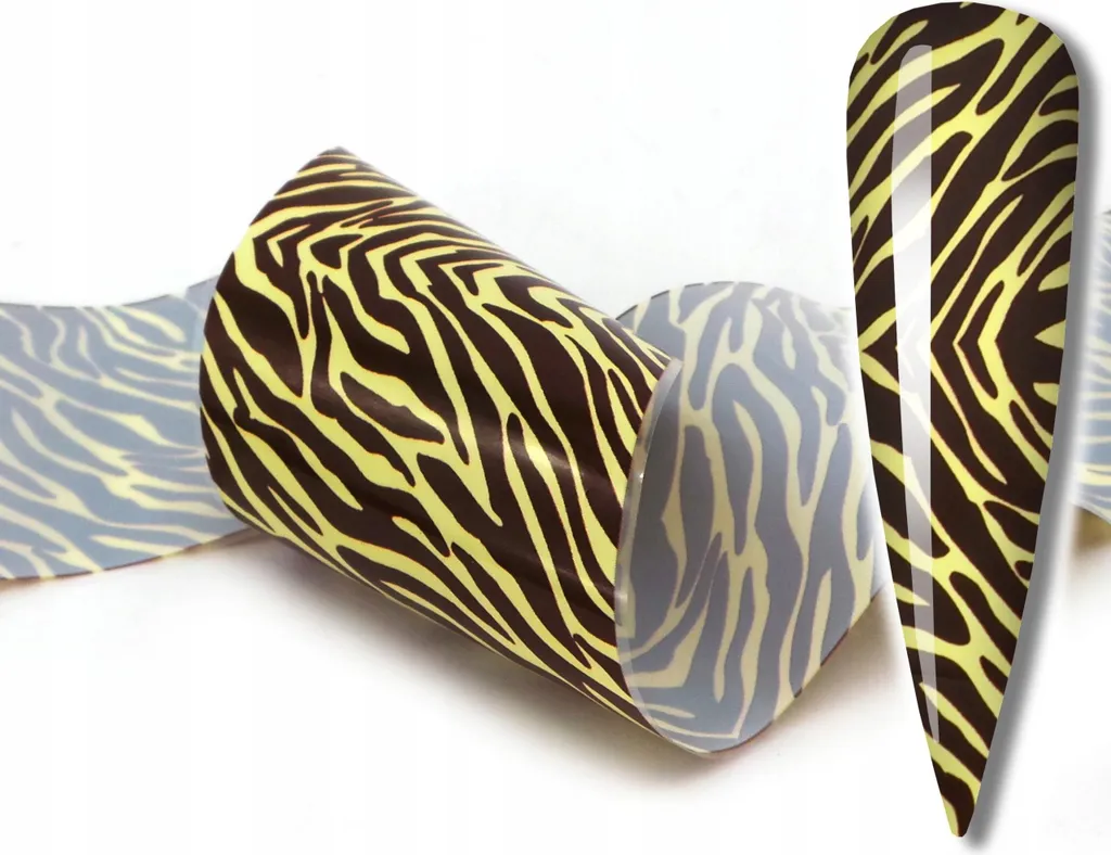 Decorazione Unghie Zebra Foil 10x4cm | Crea il tuo Stile Wild!