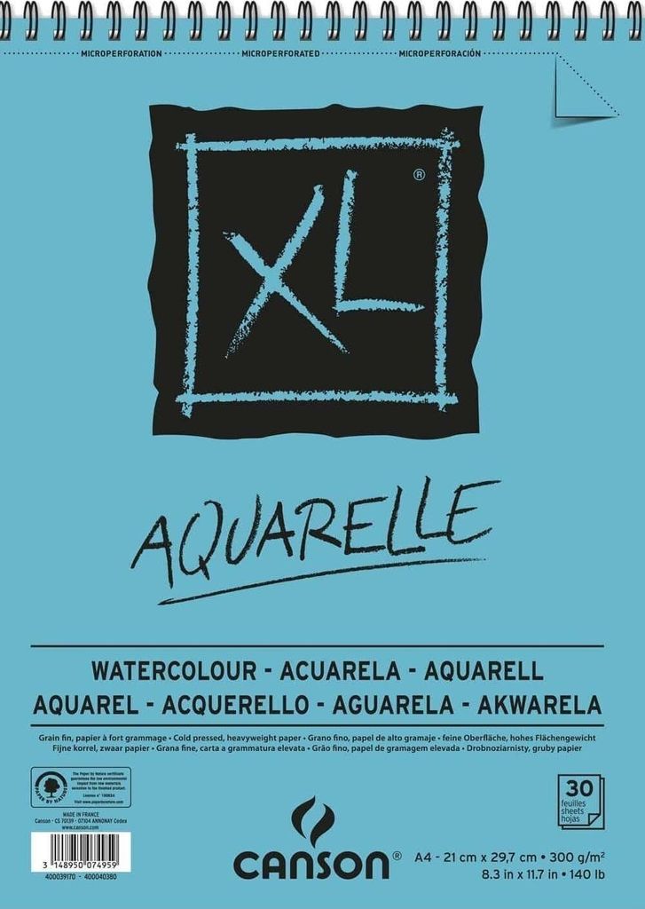 CANSON Skizzen und Studienblock XL Aquarelle DIN A4 30 Produktbild 