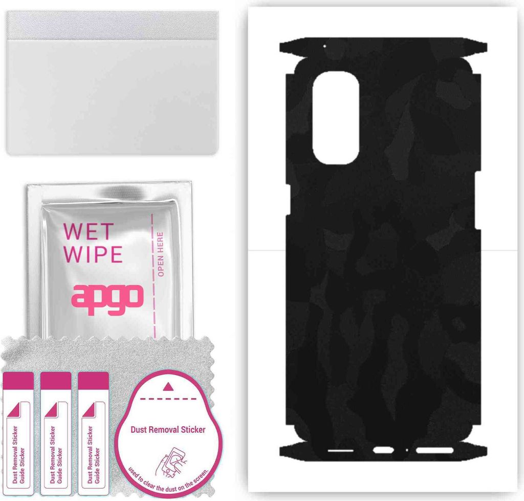 apgo Rückseite + Seiten Schutzfolie, Skin, kompatibel mit Oppo Reno4 Pro 5G, Hinten Displayschutzfolie aus Vinylfolie, kratzfest, einfache Montage...