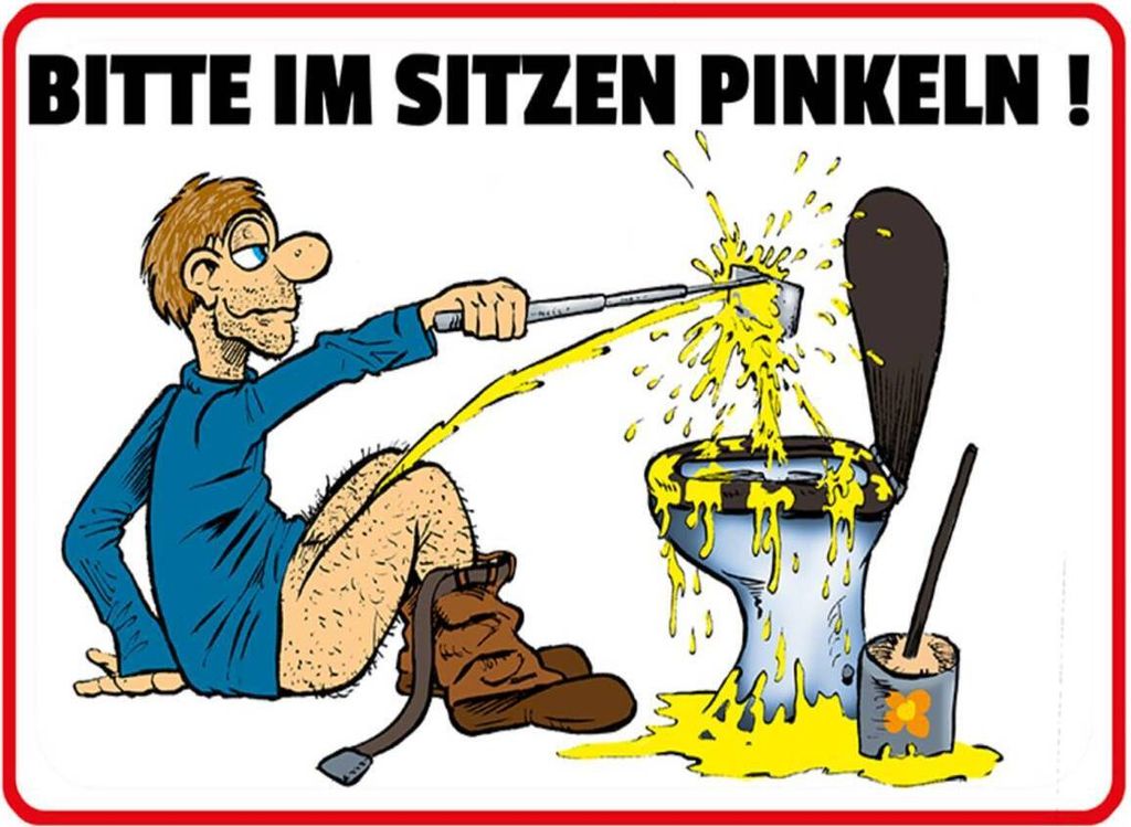 vianmo Holzschild 30x40 cm Bitte Sitzen pinkeln Mann auf Boden