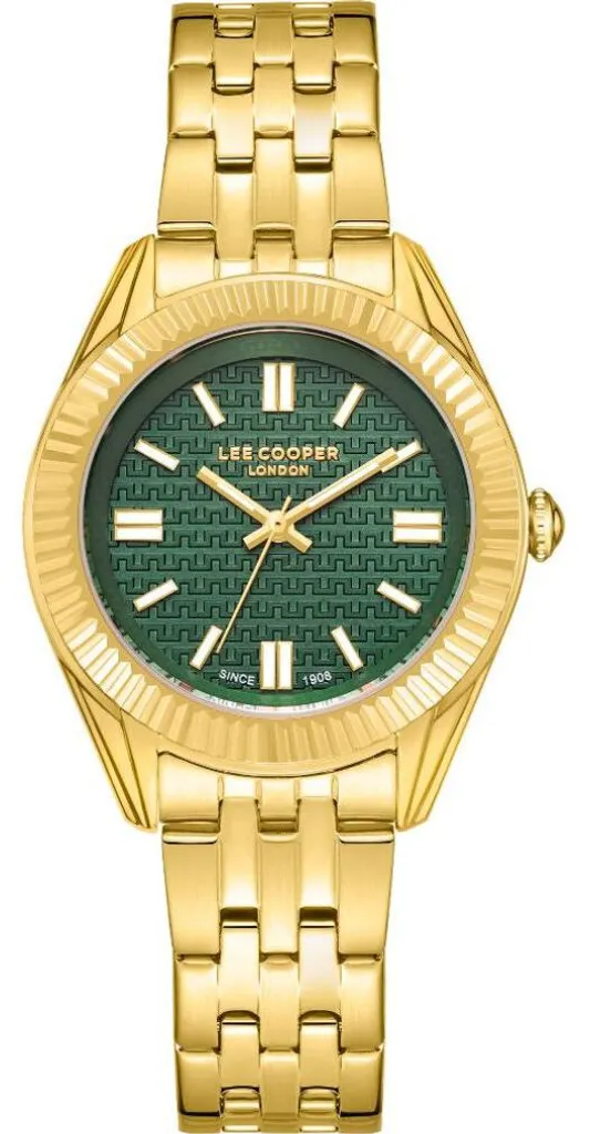 Montre Lee Cooper LC08038.170 Femme Vert Anti-Rayures en Acier Durable