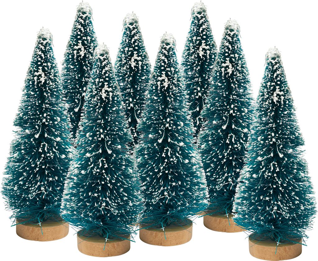 VBS Miniatur Tannenbaum 10 cm Modellbaum für Diorama Puppenhaus Deko 7 cm, 8 Stück