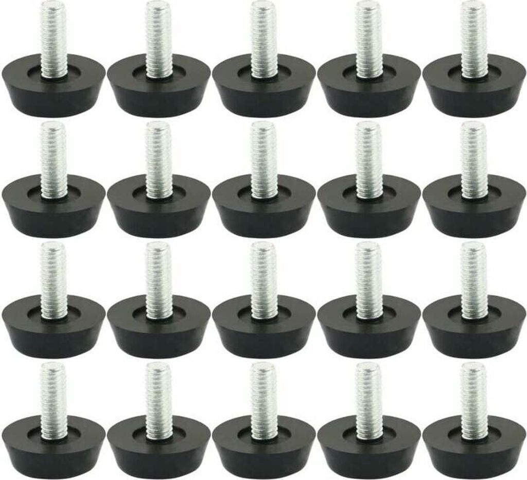 20 Stück verstellbare Nivellierfüße für Möbel, verstellbarer Fuß, Möbelgleiterbein, Tischbein, Stuhlsockelschutz, Bodenschraubengleiter, 18 ...