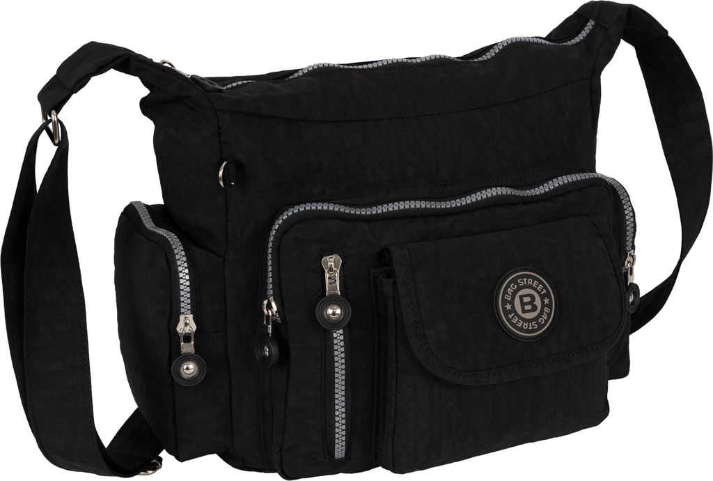 Bag Street Damentasche Umhängetasche Handtasche Schultertasche 2218 Schwarz