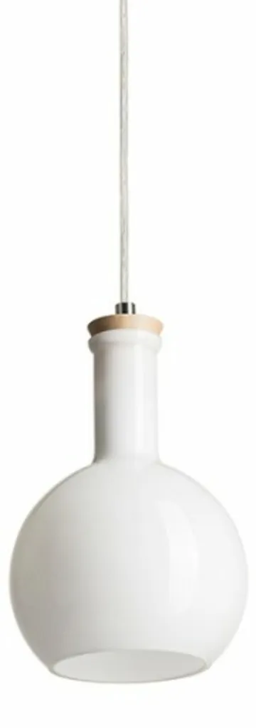 Suspension anti-éblouissement luminaire bois verre opale PULIRE