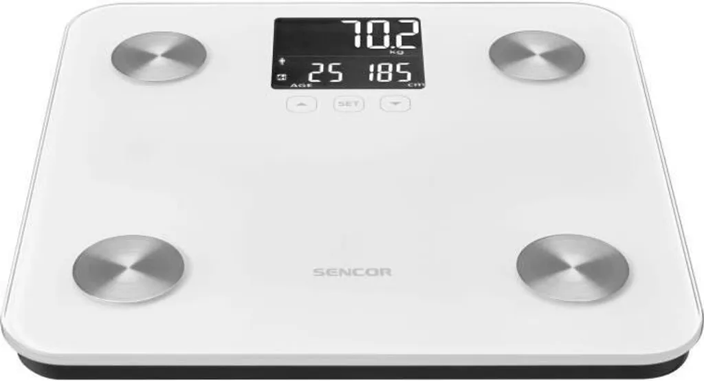 Pèse-personne pour Suivi de Poids SENCOR SBS 6025WH - Écran LCD Clair