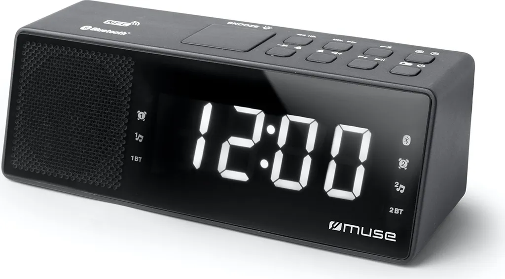 Radio-réveil Bluetooth Muse M-172BT avec NFC et grand affichage ambre