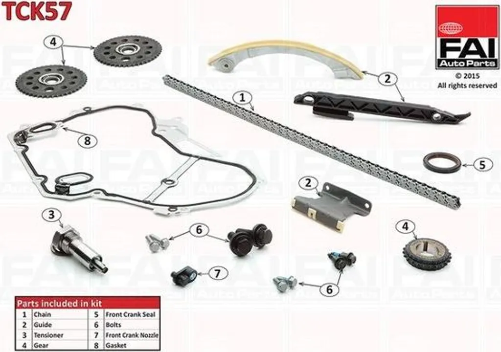 Kit de distribution à chaîne pour Opel Signum et Vectra C DOHC