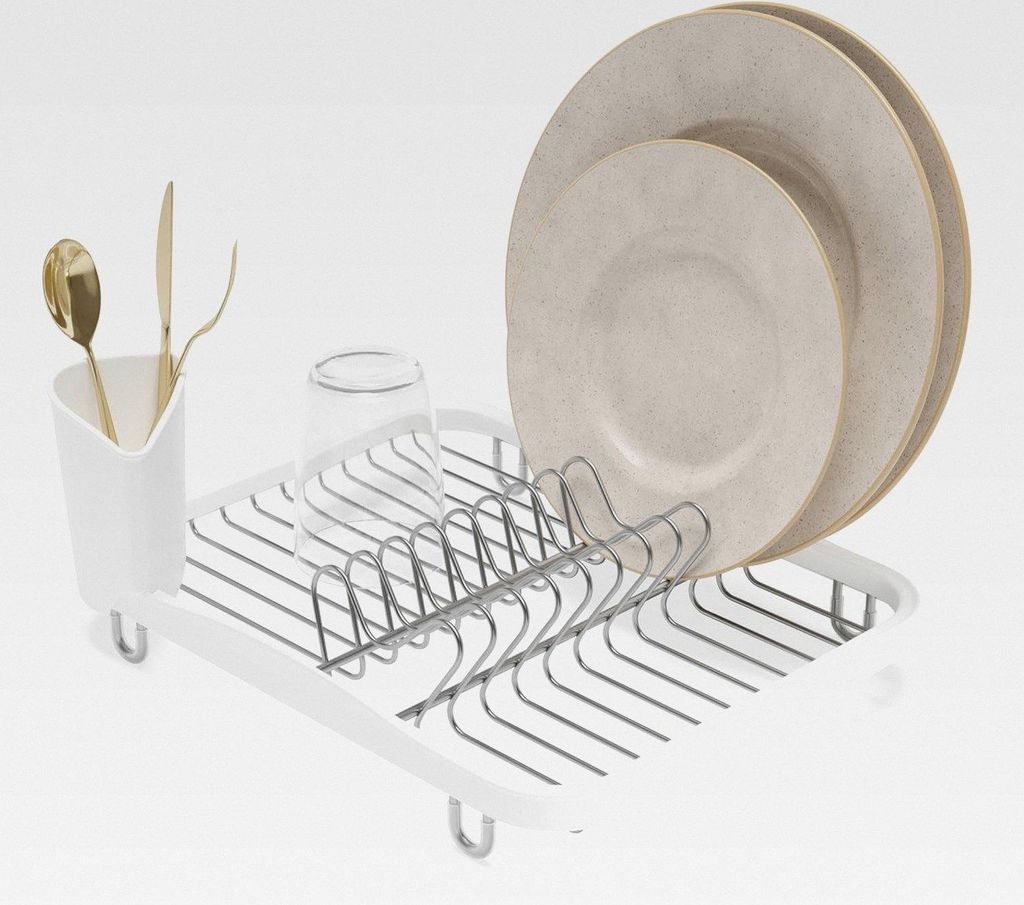 SINKIN Dish Rack WHT/NKL