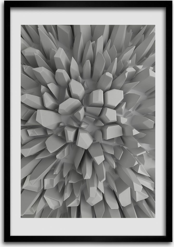 Bild - Bilderrahmen - Foto - 70 cm x 100 cm - MDF - Rahmen - Wandkunst - 3D-Abstraktion