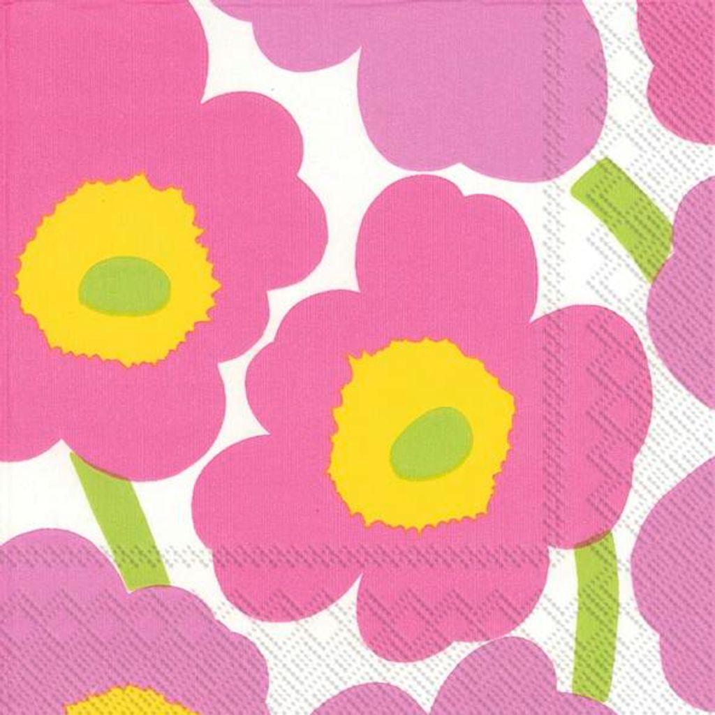 Servietten 25x25 cm - UNIKKO light pink Produktbild 