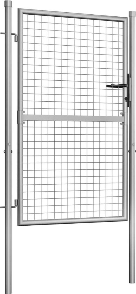 vidaXL Portail de jardin Acier galvanisé 105x175 cm Argenté Image du produit 