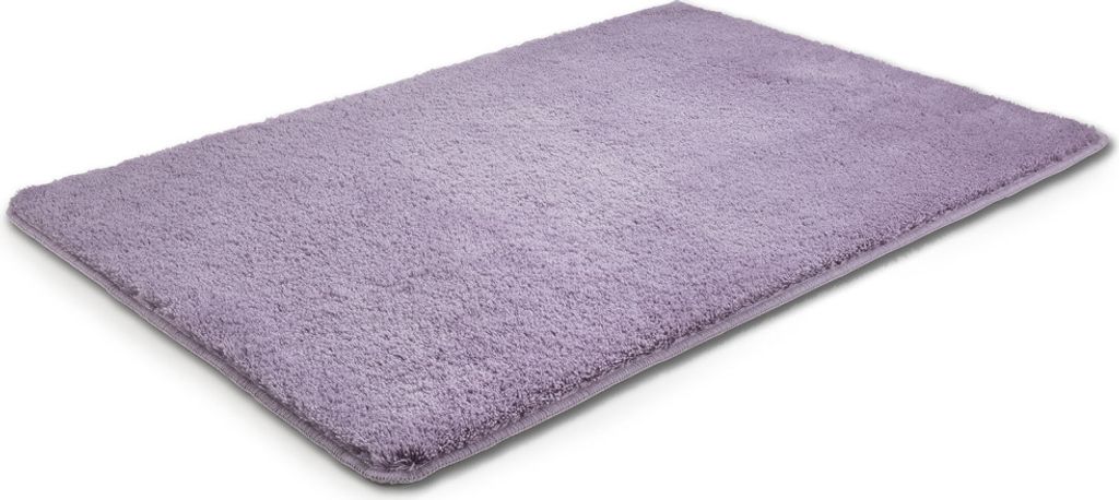 RHOMYhome Badteppich UNO eckig 65 x 115 cm Farbe lilac