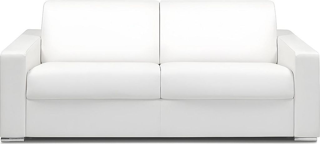 4-Sitzer-Sofa mit Express-Klappmechanismus aus CALITO - Weiß - Maße der Liegefläche: 160 cm - Matratze 16 cm - Mémoire de forme