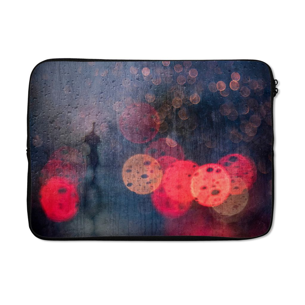 MuchoWow Laptop Hülle 13 Zoll Abstrakt - Tropfen - Farben - Regen Laptoptasche - Laptophülle - Sleeve - Rundumschutz