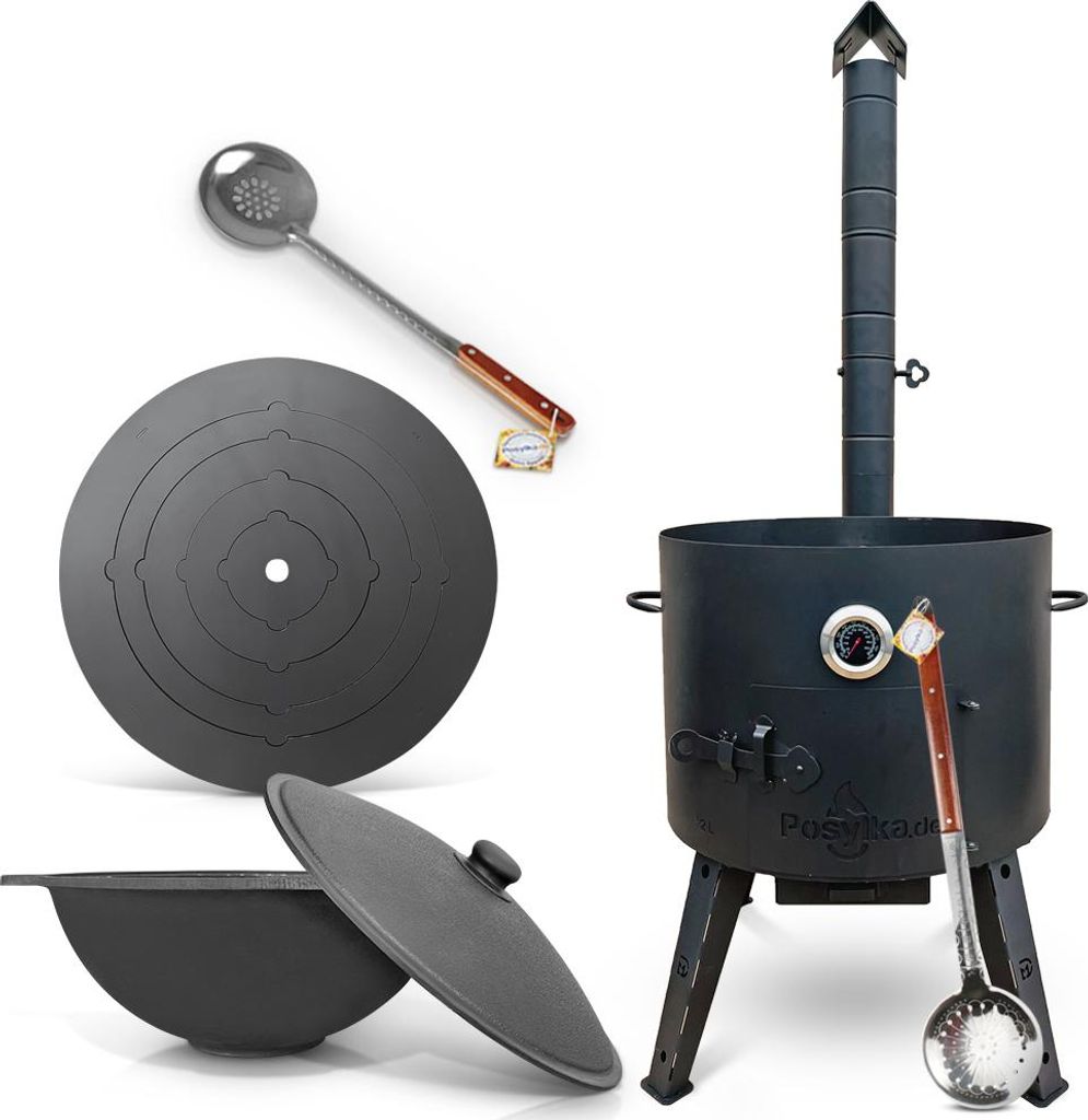 Feuerofen Ø 49 cm 2 mm Stahl Utschak Uchag Herdplatte 4 mm Kazan 22 L Казан Учаг