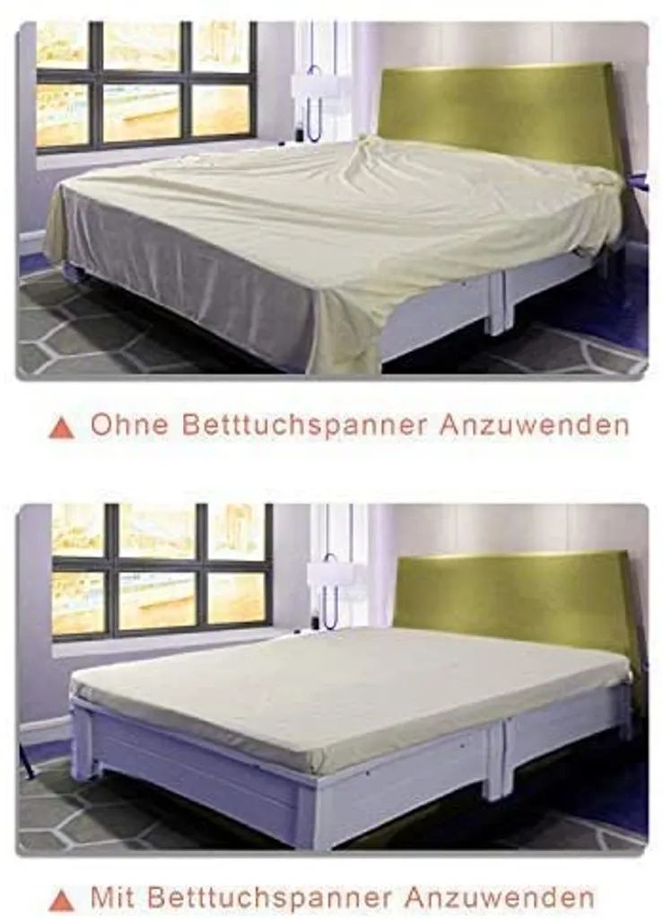 Verstellbare Bettlakenspanner, 8 Stück Elastische Produktbild 7