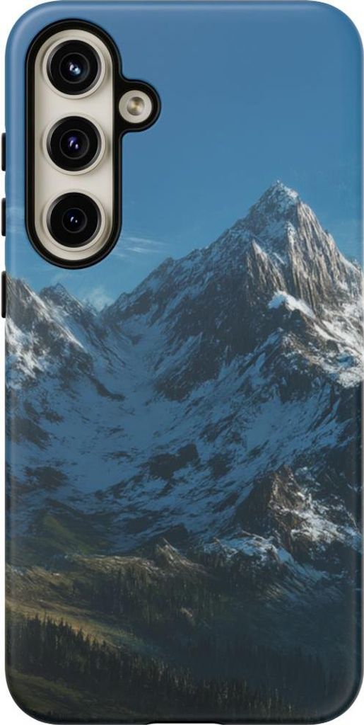Schneebedeckte Berglandschaft – Hülle Kompatibel mit Galaxy S24 Plus