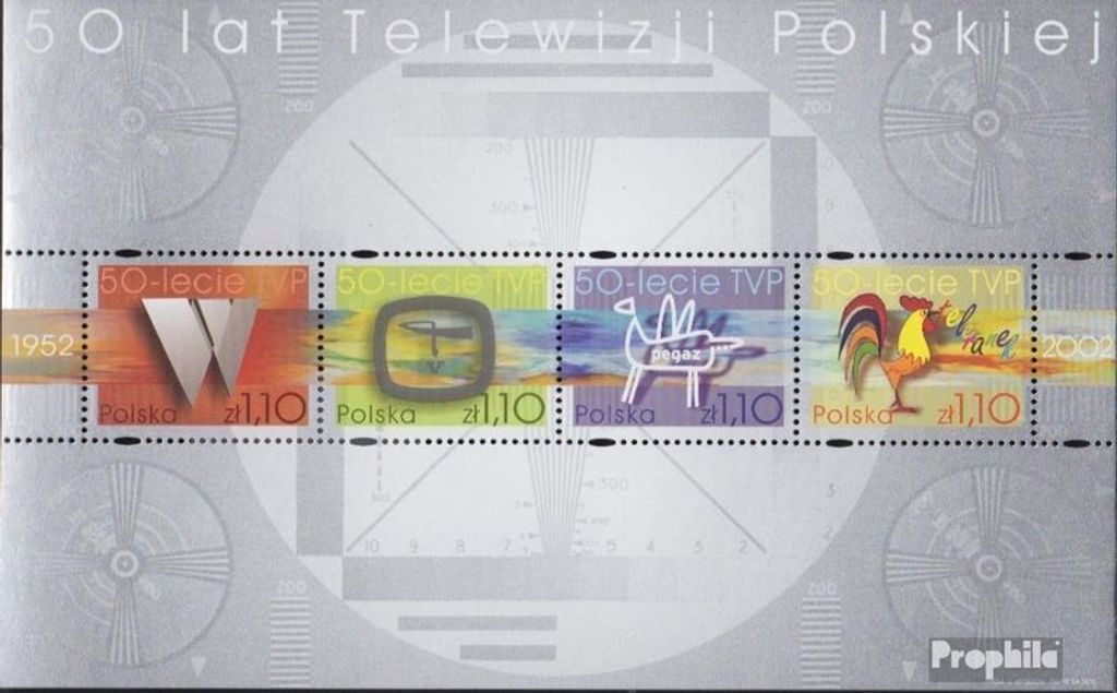 Briefmarken Polen 2002 Mi Block154 (kompl.Ausg.) postfrisch Fernsehen
