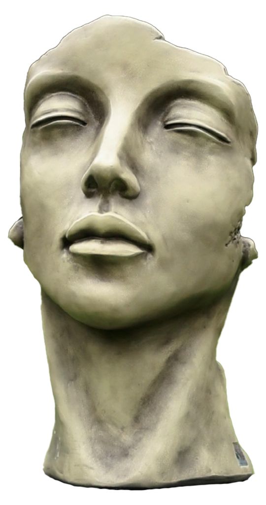Vidroflor Kunststein Gesicht "FRAU", Groß Produktbild 