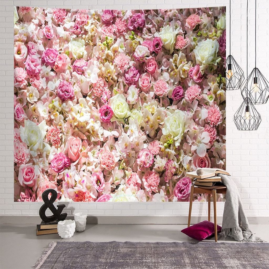 Blumen-Wandteppich, Wandbehang, Natur, Schlafzimmer, Wanddekoration, Japanische Pflanze, Kirschblüten, Bäume, Malerischer Wandteppich Für Zuhaus...