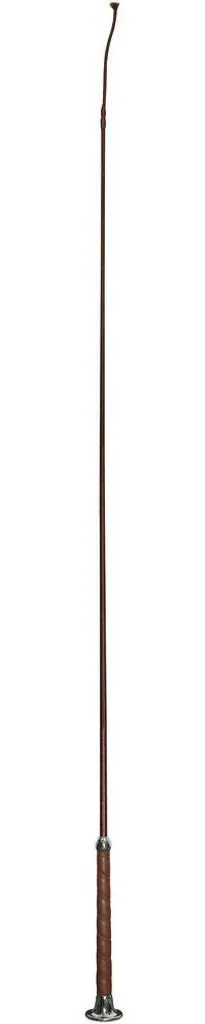 Cravache de dressage 100cm Kerbl marron avec poignée grip antidérapante