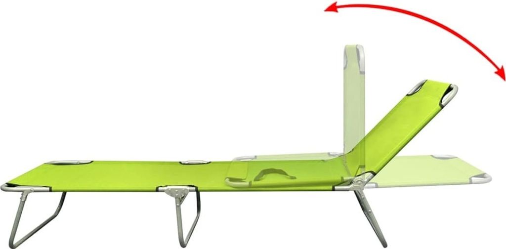 Cloris Designermöbel Klappliege Pulverbeschichteter Stahl Apfelgrün - 2026Neu339741 - Gartenliegen