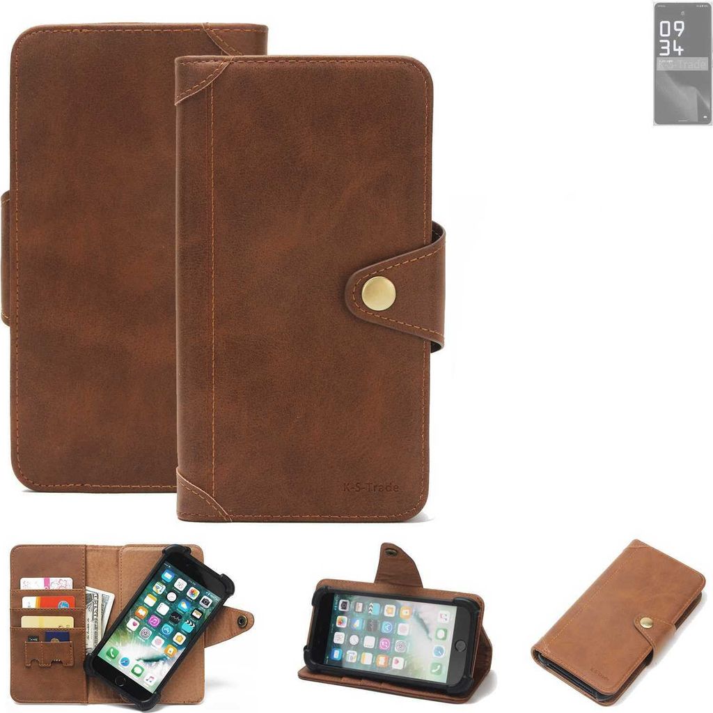 K-S-Trade Handyhülle kompatibel mit Leica Leitz Phone 2 Schutz Hülle Walletcase Bookstyle Tasche Case Handytasche Wallet Flipcase Cover Polyureth...
