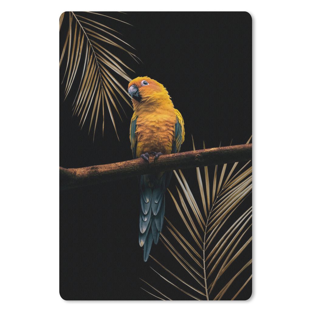 MuchoWow Mauspad Mousepad Bunt - Papagei - Orange 40x60 cm - Mousepads - Maus Mat - Pad - Mausunterlage - Schreibtisch Accesoire