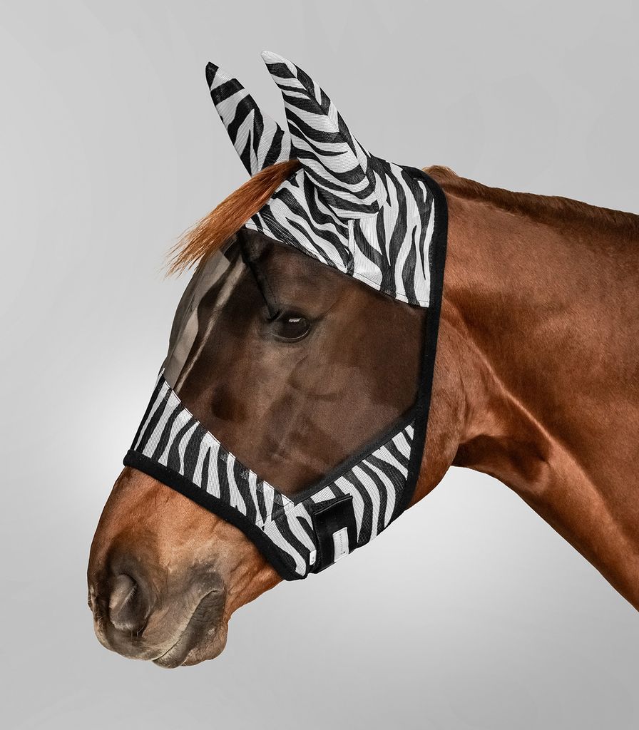 Waldhausen Fliegenmaske Zebra Schwarz/Weiß SH