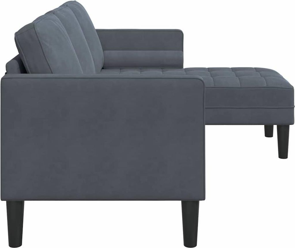 "Winterschlussverkauf " Sofa Set mit Kissen Dunkelgrau Polyester - 173 x 131 x 67 cm - DEMöbel9595866