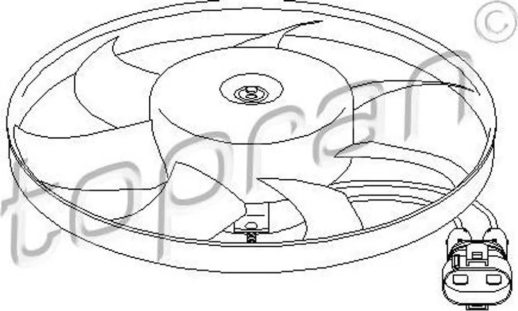 Ventilateur de radiateur TOPRAN 111 445 OE 7D0959455K pour Transporter IV