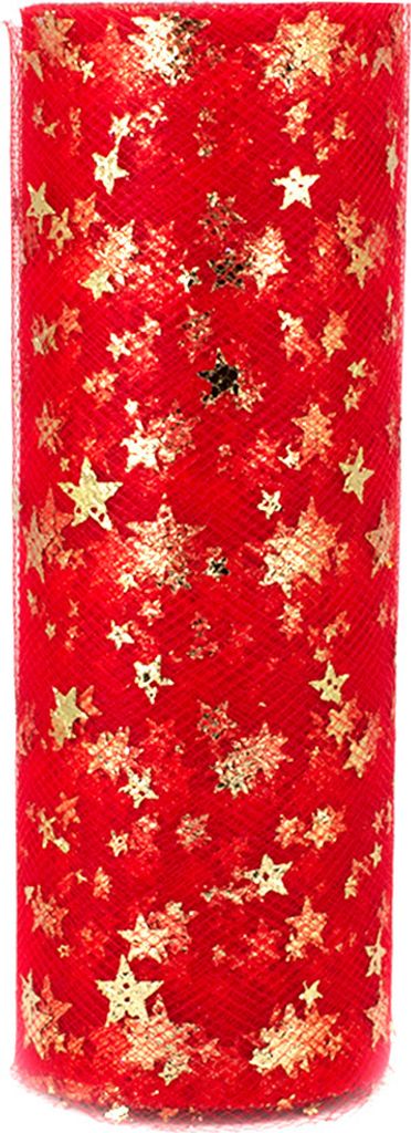 tüllstoff tüllband tüllrolle glitzertüll dekostoff transparent schleifenband zum basteln goldsterne 15 cm