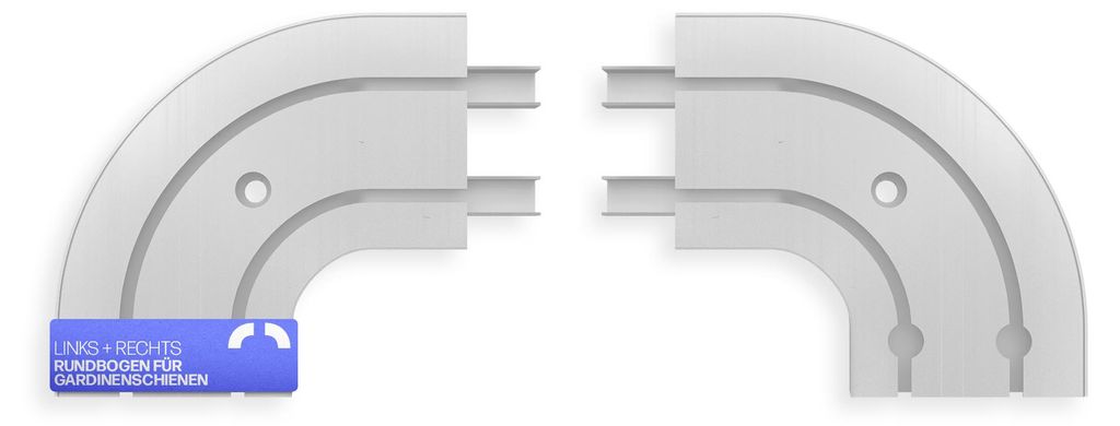 2 stuks boogvormige eindstukken voor 2 meter rails voor Productafbeelding 