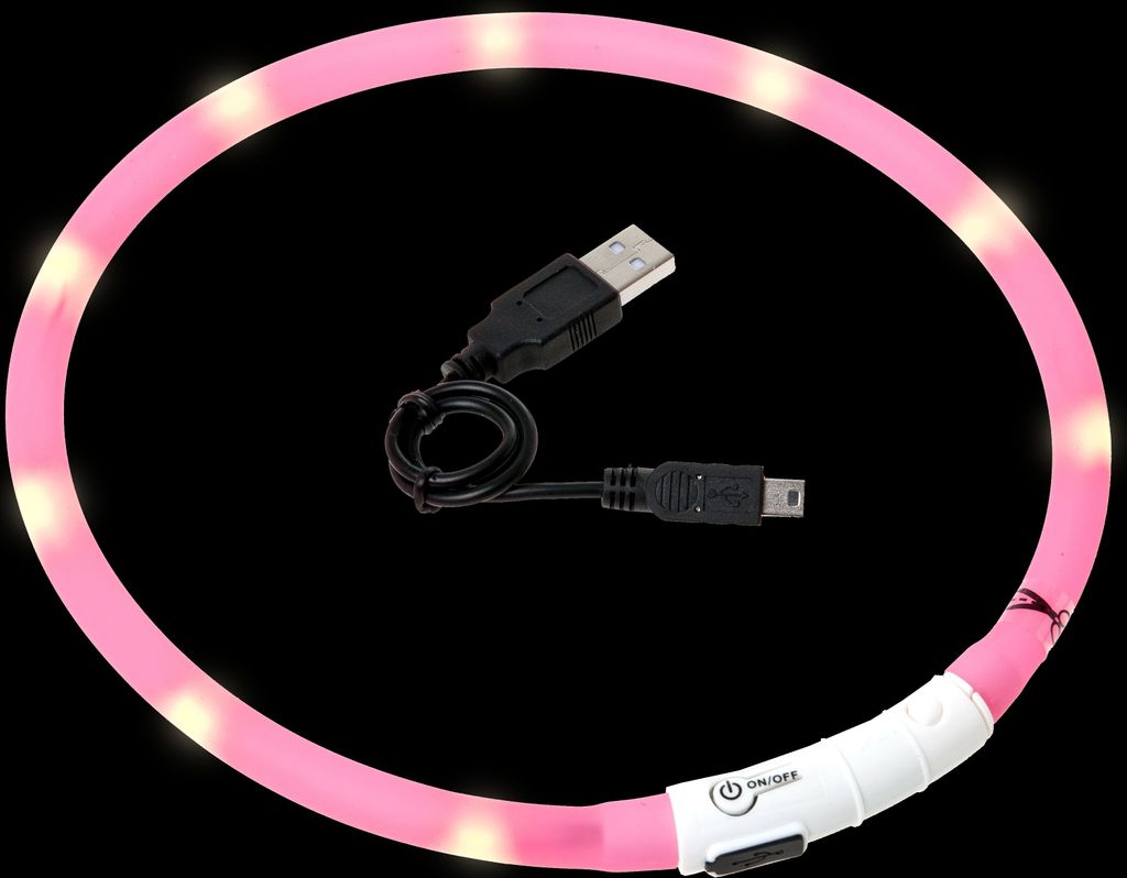Karlie - Visio Light Led Halsband Pink 70Cm Produktbild 