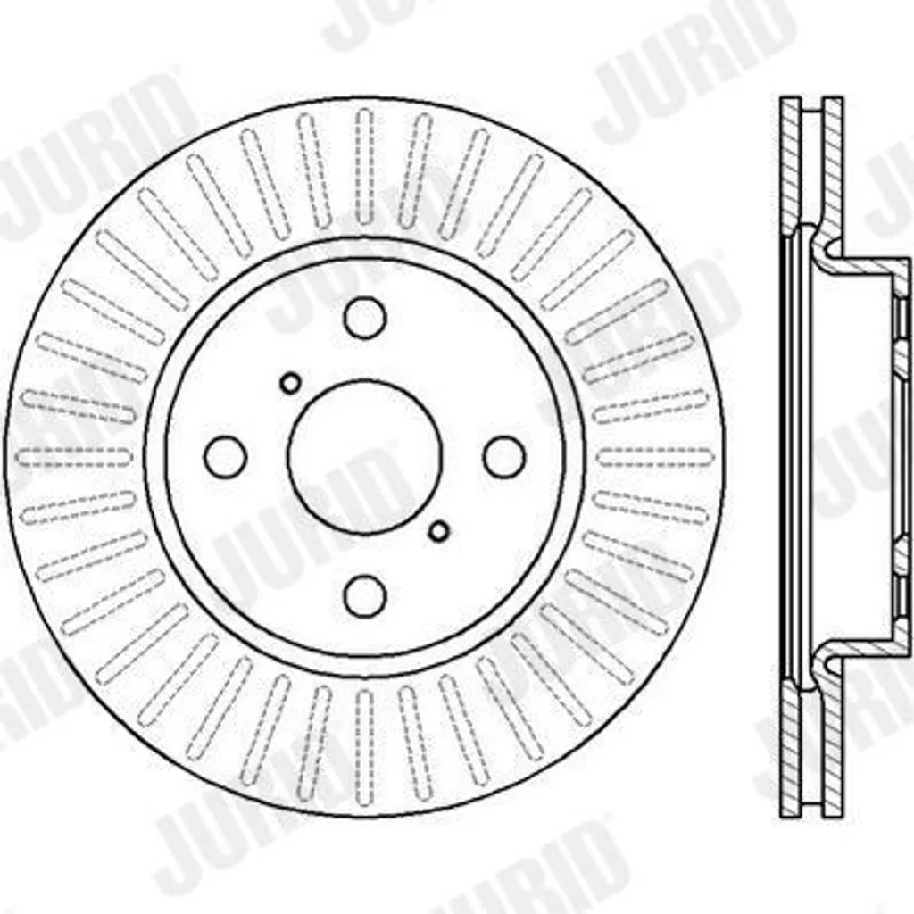 2x Disques de Frein JURID 562421JC pour TOYOTA Yaris Biseau _P9_ 46mm