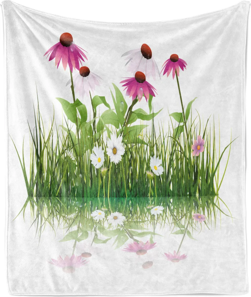 Coperta Estetica ABAKUHAUS 175x230 cm Pile Flanella Fiori Garden